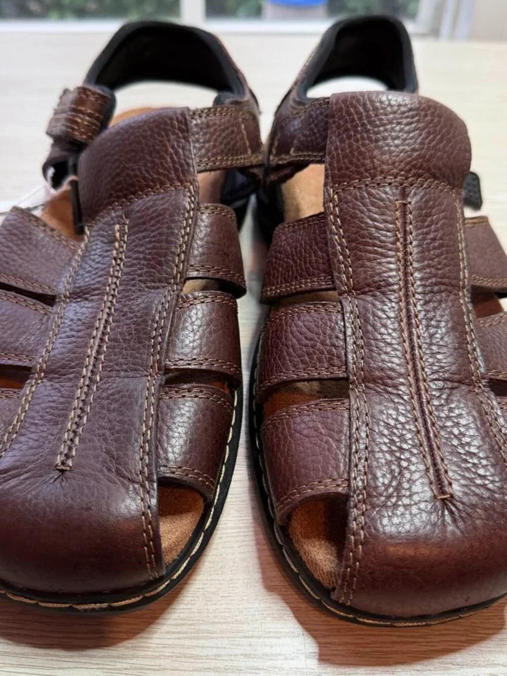 Dr. Scholl's Leather Sandals Brown Size 11M